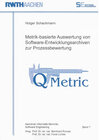 Buchcover Metrik-basierte Auswertung von Software-Entwicklungsarchiven zur Prozessbewertung