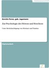 Buchcover Zur Psychologie des Hörens und Horchens