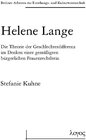 Buchcover Helene Lange. Die Theorie der Geschlechterdifferenz im Denken einer gemäßigten bürgerlichen Frauenrechtlerin