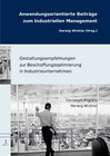 Buchcover Gestaltungsempfehlungen zur Beschaffungsoptimierung in Industrieunternehmen