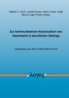 Buchcover Zur kommunikativen Konstruktion von Geschlecht in beruflichen Settings -- Ergebnisse aus dem Projekt WorkComm
