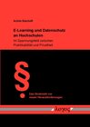 Buchcover E-Learning und Datenschutz an Hochschulen
