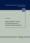 Buchcover Wissenschaftliche Analyse der Entgeltregulierung deutscher Verkehrsflughäfen