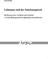 Buchcover Luhmann und der Suhrkampstreit