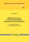 Buchcover Effektivität des Einsatzes von Selbsteinschätzungsbögen im Chemieunterricht der Sekundarstufe I -- Individuelle Förderun