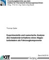 Buchcover Experimentelle und numerische Analyse des Instationärverhaltens eines Abgasturboladers als Fahrzeugkomponente