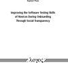 Buchcover Improving the Software Testing Skills of Novices During Onboarding Through Social Transparency