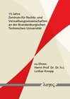Buchcover 15 Jahre Zentrum für Rechts- und Verwaltungswissenschaften an der Brandenburgischen Technischen Universität