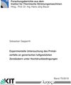 Buchcover Experimentelle Untersuchung des Primärzerfalls an generischen luftgestützten Zerstäubern unter Hochdruckbedingungen
