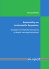 Buchcover Employability aus institutioneller Perspektive