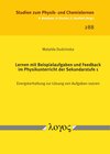 Buchcover Lernen mit Beispielaufgaben und Feedback im Physikunterricht der Sekundarstufe 1