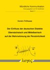 Buchcover Der Einfluss der deutschen Dialekte Obersächsisch und Mittelbairisch auf die Wahrnehmung der Persönlichkeit