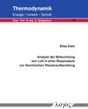 Buchcover Analyse der Befeuchtung von Luft in einer Blasensäule zur thermischen Wasseraufbereitung