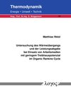 Buchcover Untersuchung des Wärmeübergangs und der Leistungsabgabe bei Einsatz von Arbeitsmedien mit geringem Treibhauspotenzial im