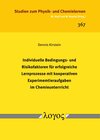 Buchcover Individuelle Bedingungs- und Risikofaktoren für erfolgreiche Lernprozesse mit kooperativen Experimemtieraufgaben im Chem