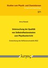 Buchcover Untersuchung der Qualität von Selbstreflexionstexten zum Physikunterricht