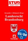 Buchcover Landesrecht Brandenburg