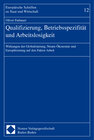 Buchcover Qualifizierung, Betriebsspezifität und Arbeitslosigkeit