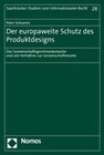 Buchcover Der europaweite Schutz des Produktdesigns