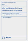 Buchcover Informationsfreiheit und Pressevertrieb in Europa