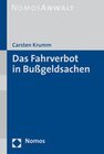 Buchcover Das Fahrverbot in Bußgeldsachen