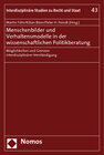 Buchcover Menschenbilder und Verhaltensmodelle in der wissenschaftlichen Politikberatung