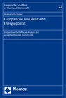 Buchcover Europäische und deutsche Energiepolitik