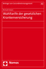 Buchcover Wahltarife der gesetzlichen Krankenversicherung