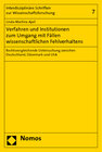 Buchcover Verfahren und Institutionen zum Umgang mit Fällen wissenschaftlichen Fehlverhaltens