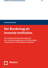 Buchcover Der Bundestag als lernende Institution