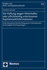 Buchcover Die Haftung wegen fehlerhafter oder pflichtwidrig unterlassener Kapitalmarktinformationen