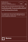 Buchcover Institutionelle Finanzmarktaufsicht und Verbraucherschutz