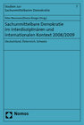 Buchcover Sachunmittelbare Demokratie im interdisziplinären und internationalen Kontext 2008/2009