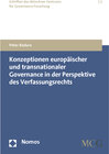 Buchcover Konzeptionen europäischer und transnationaler Governance in der Perspektive des Verfassungsrechts