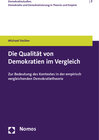 Buchcover Die Qualität von Demokratien im Vergleich