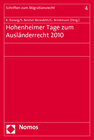Buchcover Hohenheimer Tage zum Ausländerrecht 2010