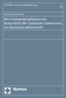 Buchcover Die Insolvenzprophylaxe als Bestandteil der Corporate Governance im deutschen Aktienrecht