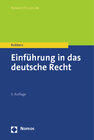 Buchcover Einführung in das deutsche Recht