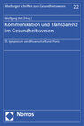 Buchcover Kommunikation und Transparenz im Gesundheitswesen