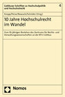 Buchcover 10 Jahre Hochschulrecht im Wandel