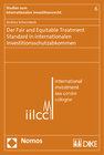 Buchcover Der Fair and Equitable Treatment Standard in internationalen Investitionsschutzabkommen