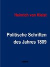 Buchcover Politische Schriften des Jahres 1809