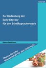 Buchcover Zur Bedeutung der Early Literacy für den Schriftspracherwerb