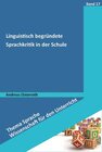 Buchcover Linguistisch begründete Sprachkritik in der Schule
