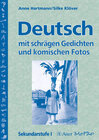 Buchcover Deutsch mit schrägen Gedichten u. komischen Fotos