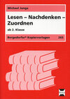 Buchcover Lesen - Nachdenken - Zuordnen