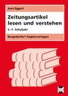 Buchcover Zeitungsartikel lesen und verstehen