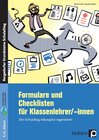 Buchcover Formulare und Checklisten für Klassenlehrer