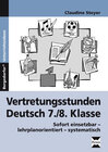 Buchcover Vertretungsstunden Deutsch 7./8. Klasse
