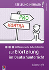 Buchcover Differenzierte Arbeitsblätter zur Erörterung im Deutschunterricht